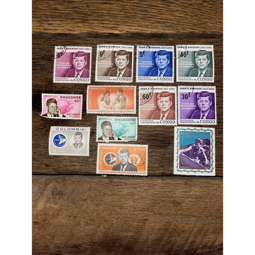 JFK John F. Kennedy - Small World Stamps Lot